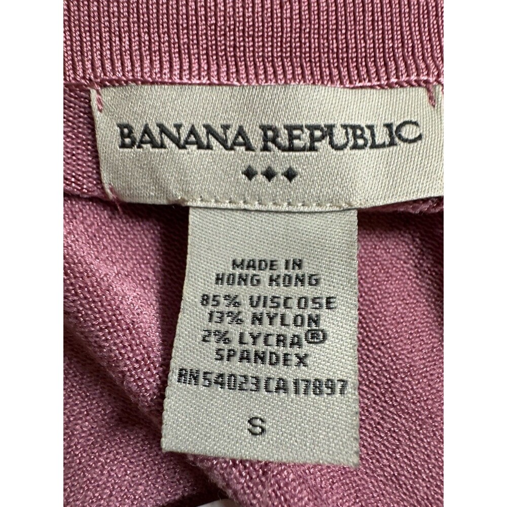 Banana Republic Sleeveless Sweater Top, Size S Liquid Knit Mauve Pink New Office - Picture 4 of 6